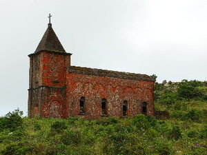 Bokor station, abandoned church