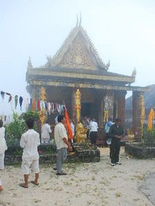 Temple on last day of Cambodian New Year