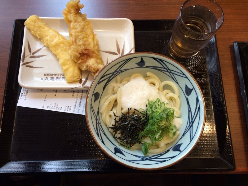 Tororo Udon with Taco and chicken tempura :)