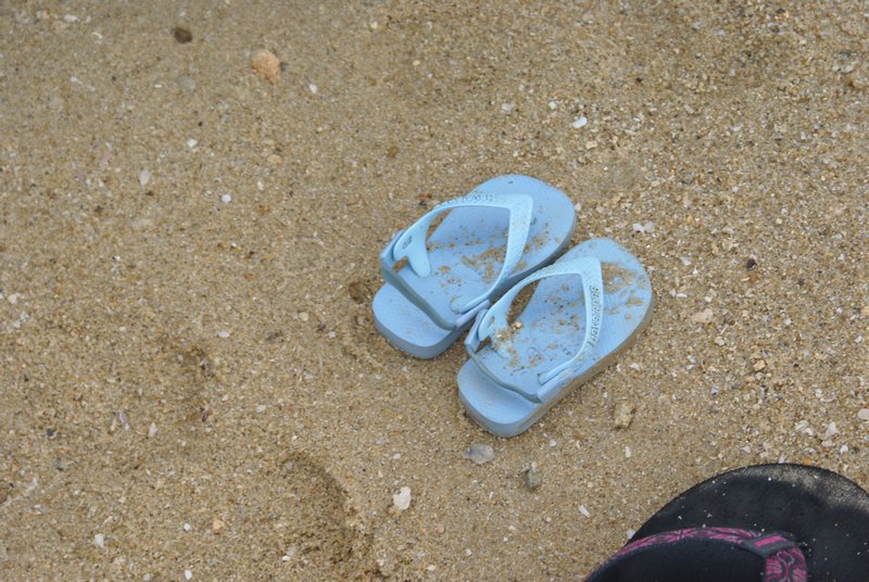 flip flop bresilien sur une plage thai