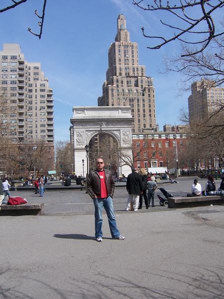 Scott in Washington Square Park.