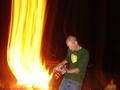 Man provokes fire with poor guitar playing