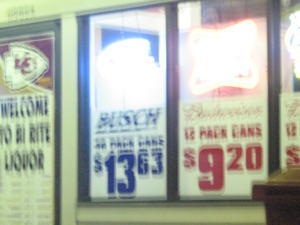 Beer prices at the store