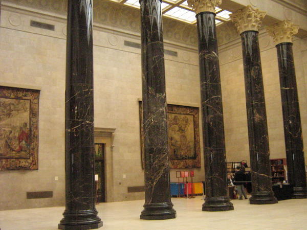 Marble pillars in the foyer, Nelson Atkins Museum
