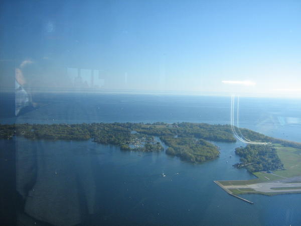 Looking south down past Lake Ontario
