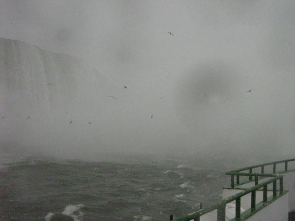 The mist from the falls