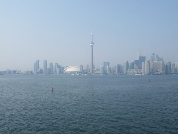 Skyline coming back from Toronto Island