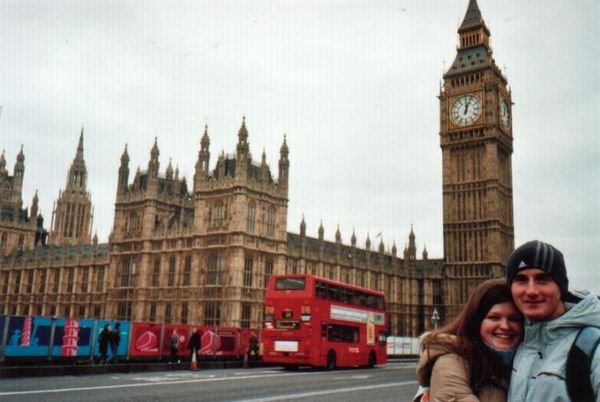 Outside the Houses of Parliament in London (2005)