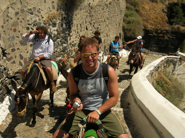 Dennis on a donkey