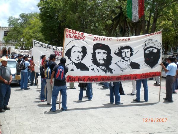 Protesters in the main square