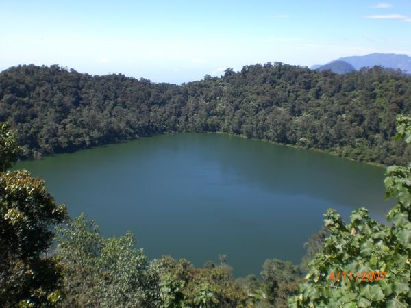 The crater lake on top of Volcan Chicabal