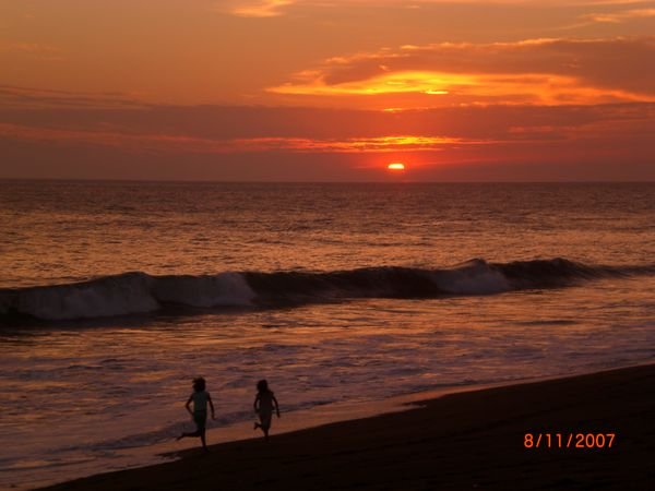 Sunset on Monterrico beach