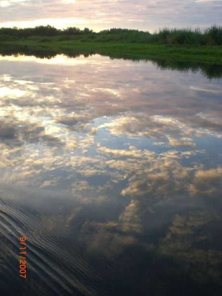 Pretty cloud reflections in the water