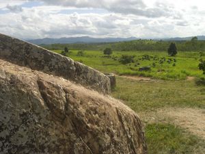 The jar site extending downthe hill