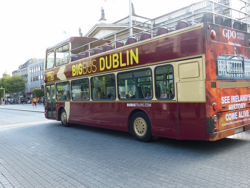 Dublin - De rode Hop-on/Hop-off bus