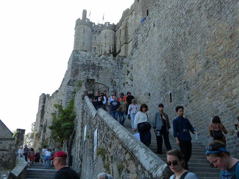 Mont-Saint-Michel, klimmen en trappen
