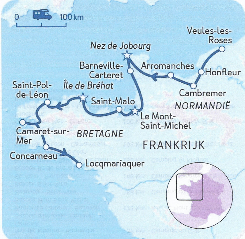 Reisplan Normandië Bretagne