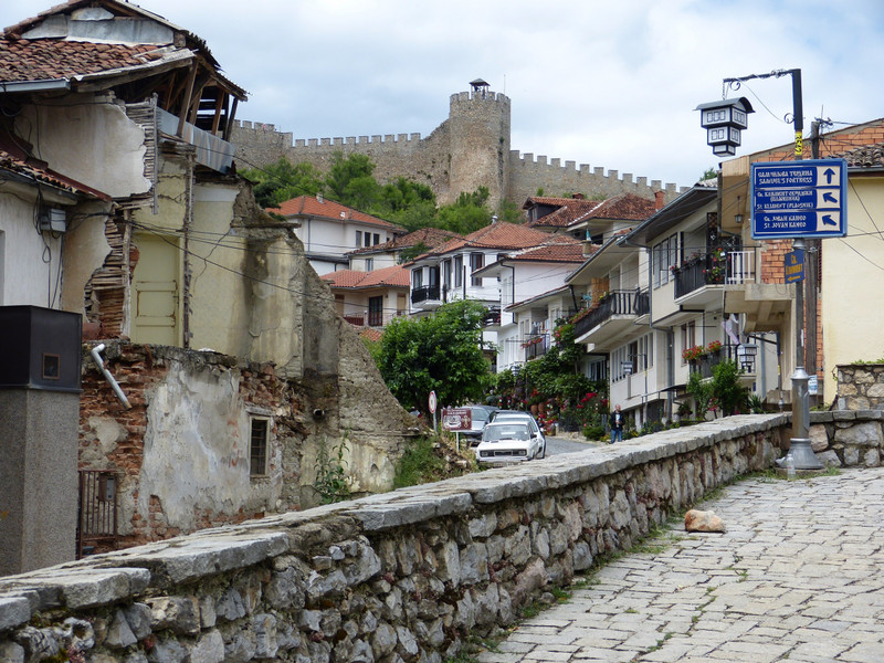 Ohrid - zicht op Fort van Samuel