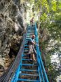 Steep steps to Peguyangan waterfall