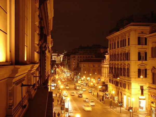 View from hotel at night
