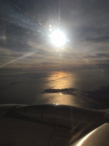 Sunset from the plane / Couché de soleil depuis l'avion