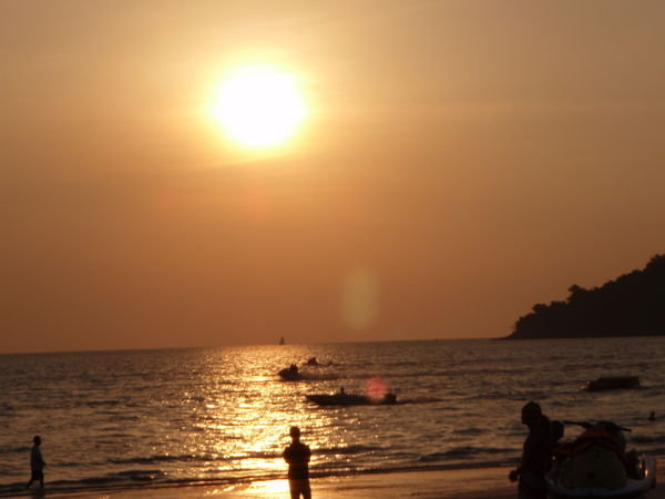 Sunset on cheang beach