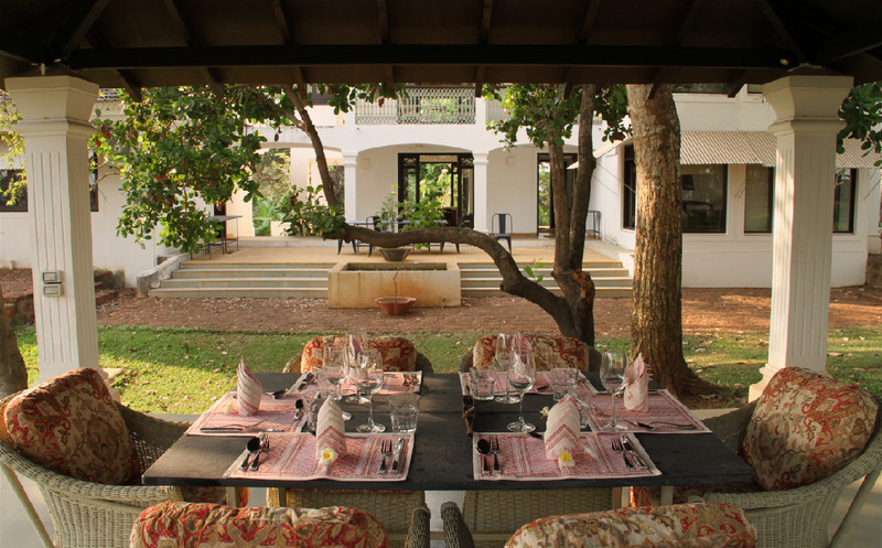 Dining Table Outside The Villa