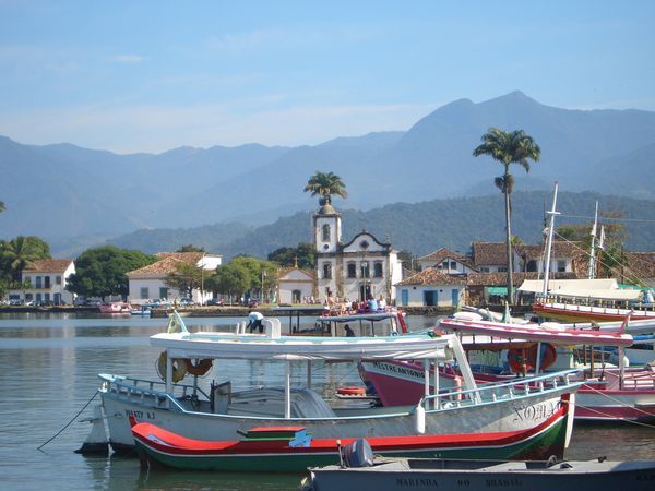 The view of Paraty from the harbour
