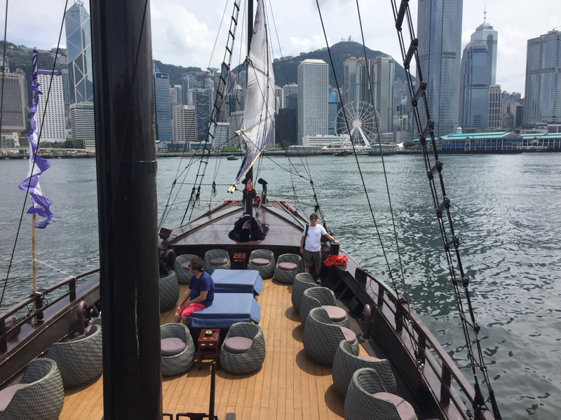 Sailing back to Hong Kong Island
