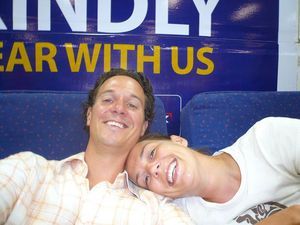 Bangkok - Andrea & Adrian at 4am at the airport in Mumbai :-)