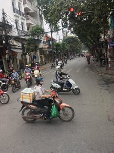 Some of the many scooters in Hanoi.