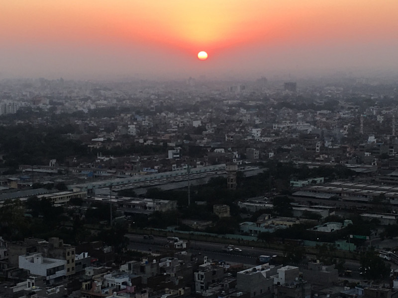Sunset over Jaipur.