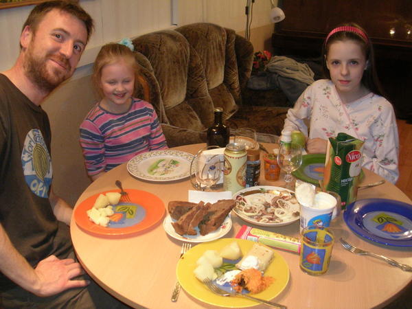 Nico with little madams Polina and Arina