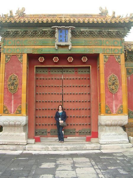 Me blocking nice photo of Forbidden City doorway