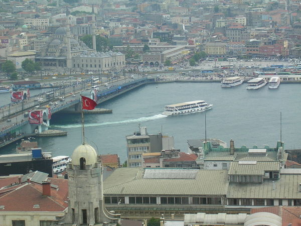 Boats crossing the Golden Horn