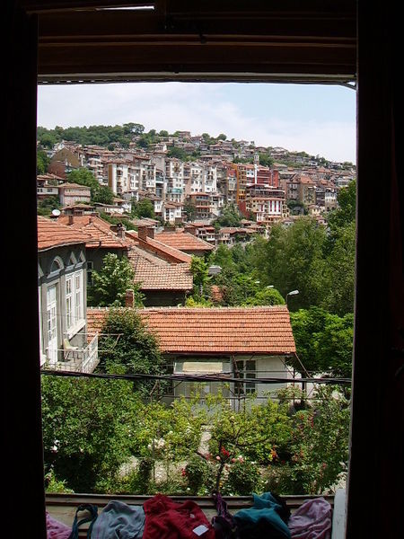 View from our room in Veliko Tarnovo