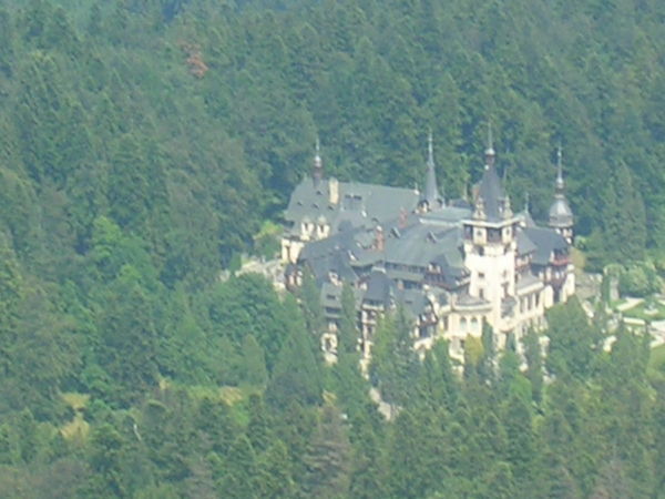 Peles castle from cable car
