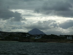 Earrigal from the boat heading for Toraigh
