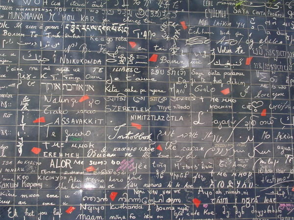 The wall of 'Je t'aime'