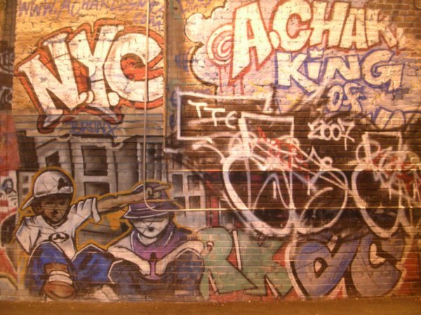 Graffiti, corner of 5th Avenue and 16th Street
