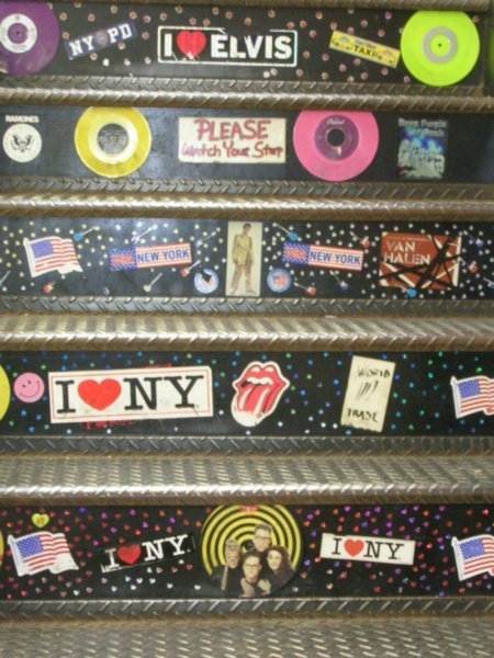 Staircase in Nico's favourite record shop
