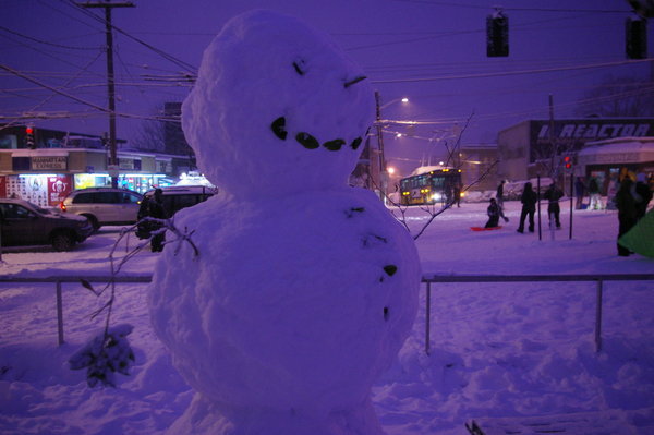 Snowman at CounterBalance Park