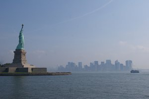 Statue of Liberty and the Manhattan Skyline