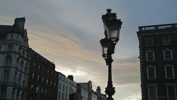  A lamp at sunrise