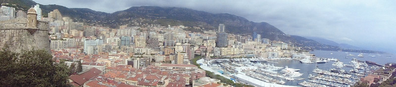 Monaco and its harbour with the luxury yachts. It surprised us just how many buildings are crammed onto the hillside