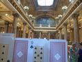 Inside the Casino, the cards were part of a temporary work of art