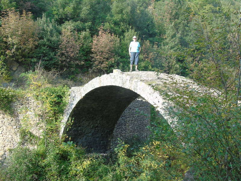 We came across this slender old bridge, Ponte della Pia, during our drive eastwards
