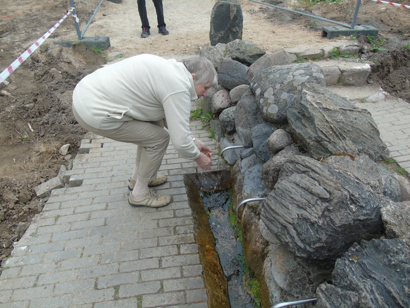 The water from a nearby spring is reputed to have healing properties