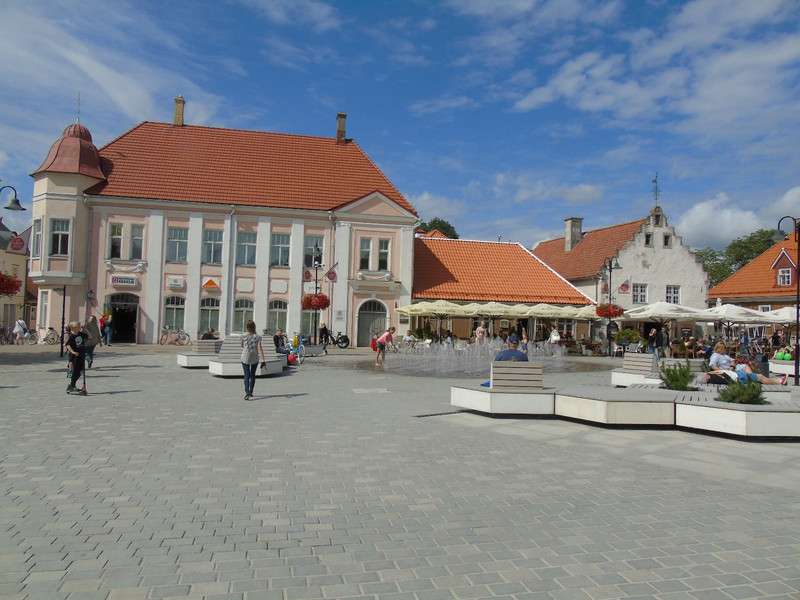 The town square has recently had an EU funded makeover