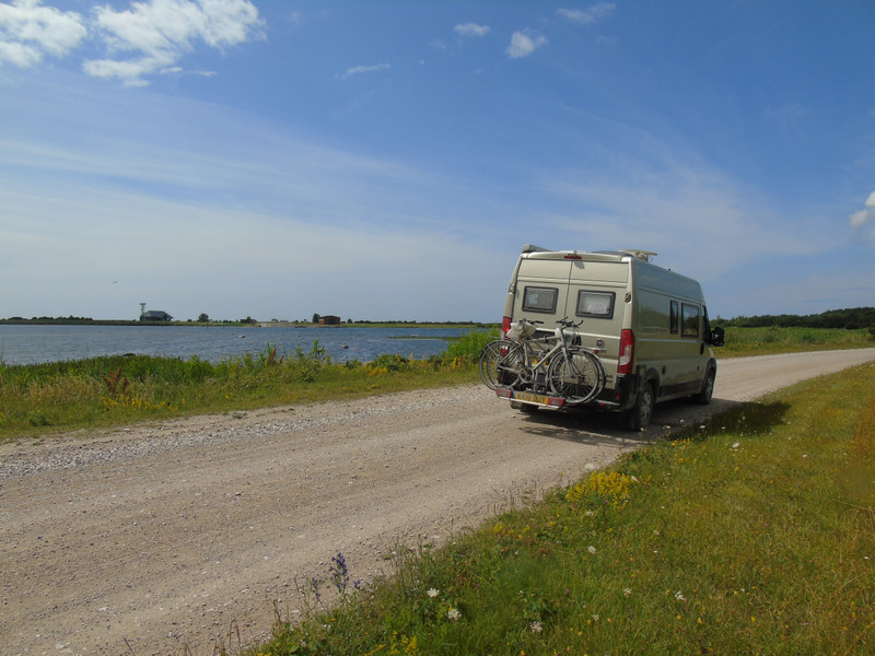 For about 30k we drove along a beautiful gravel coastal road. It got the van filthy, but it was worth it!